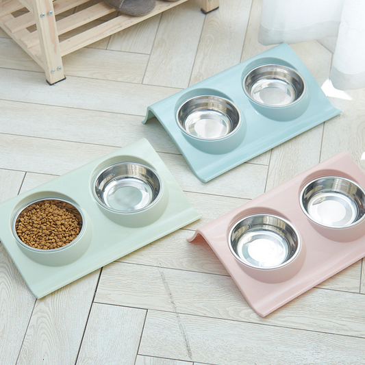 Double Bols en Acier Inoxydable pour Animaux