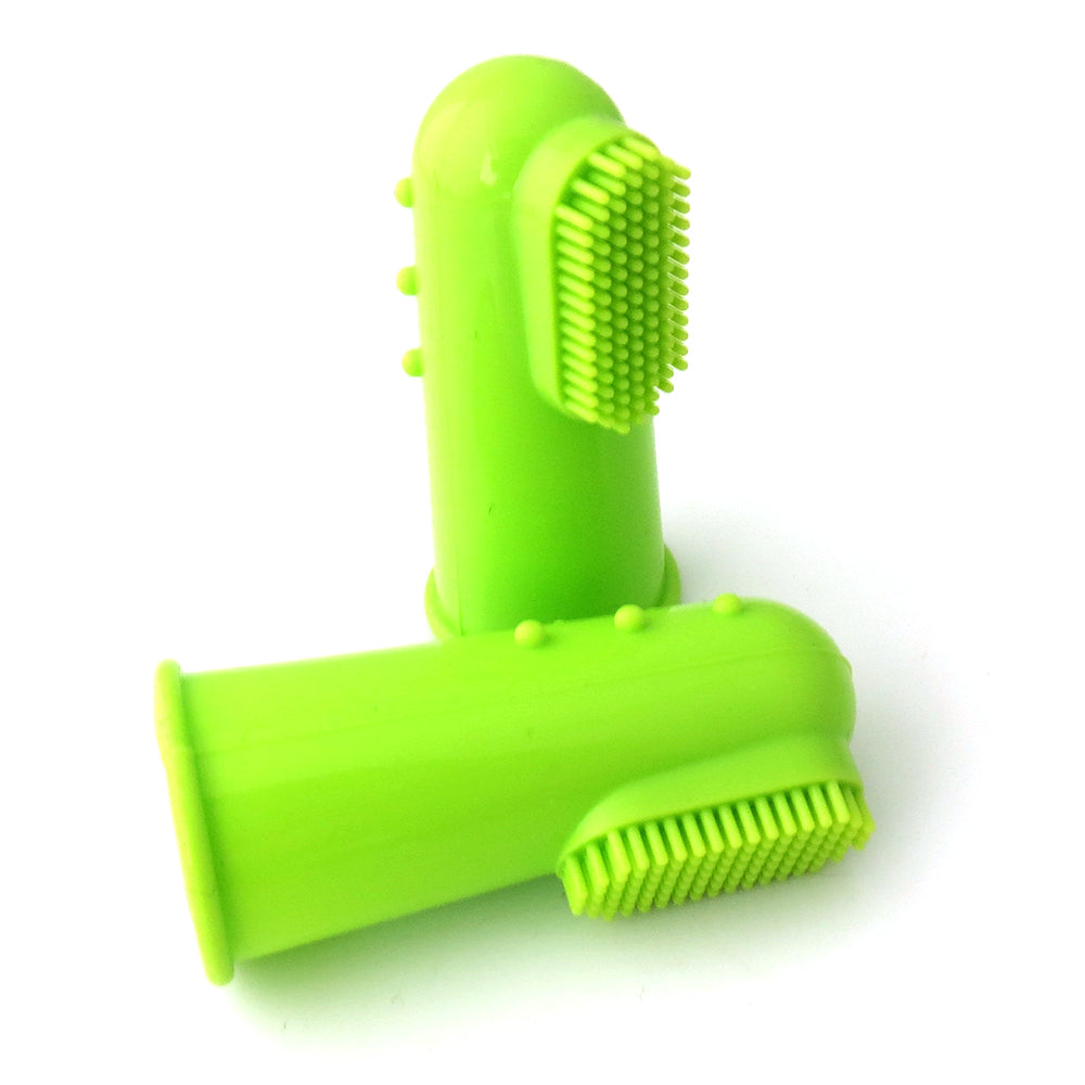 Brosse à Dents en Silicone Naturel pour Doigt pour Animaux de Compagnie
