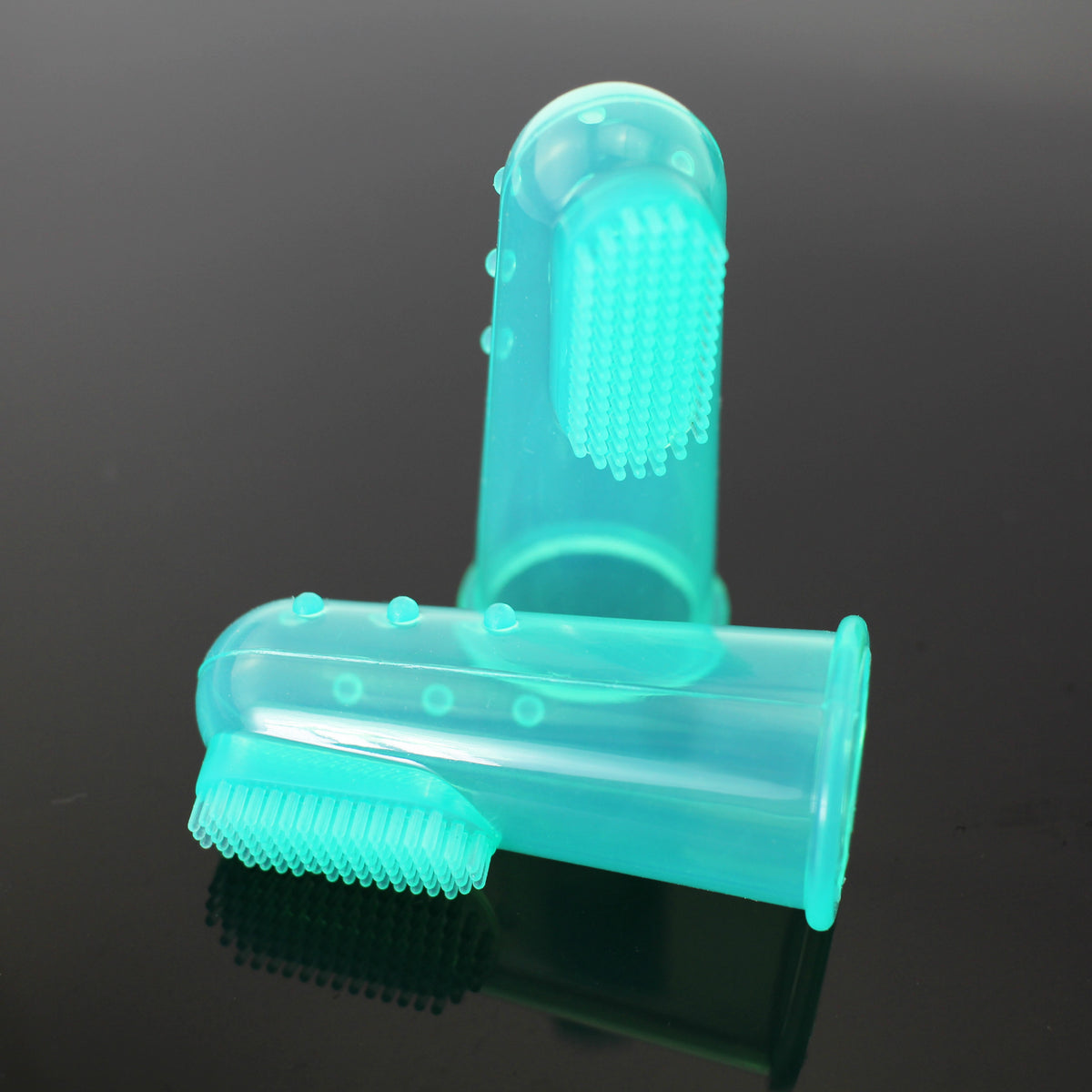 Brosse à Dents en Silicone Naturel pour Doigt pour Animaux de Compagnie
