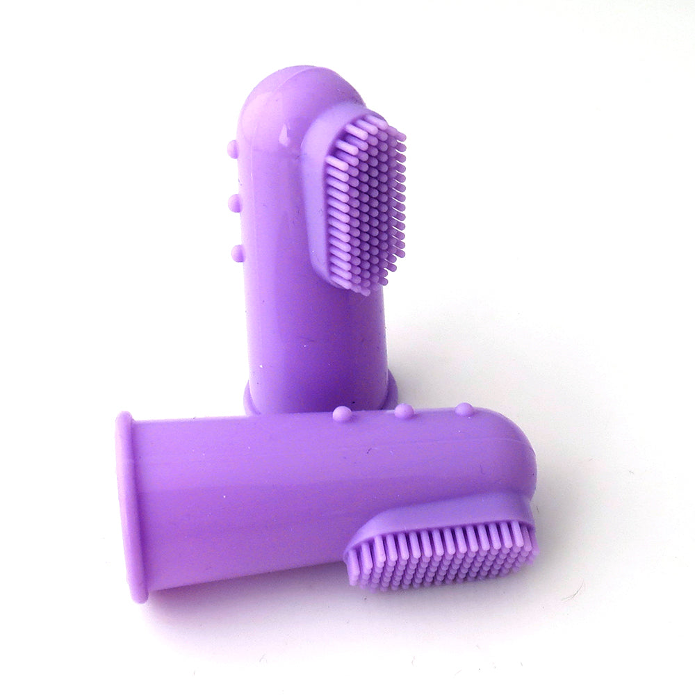Brosse à Dents en Silicone Naturel pour Doigt pour Animaux de Compagnie