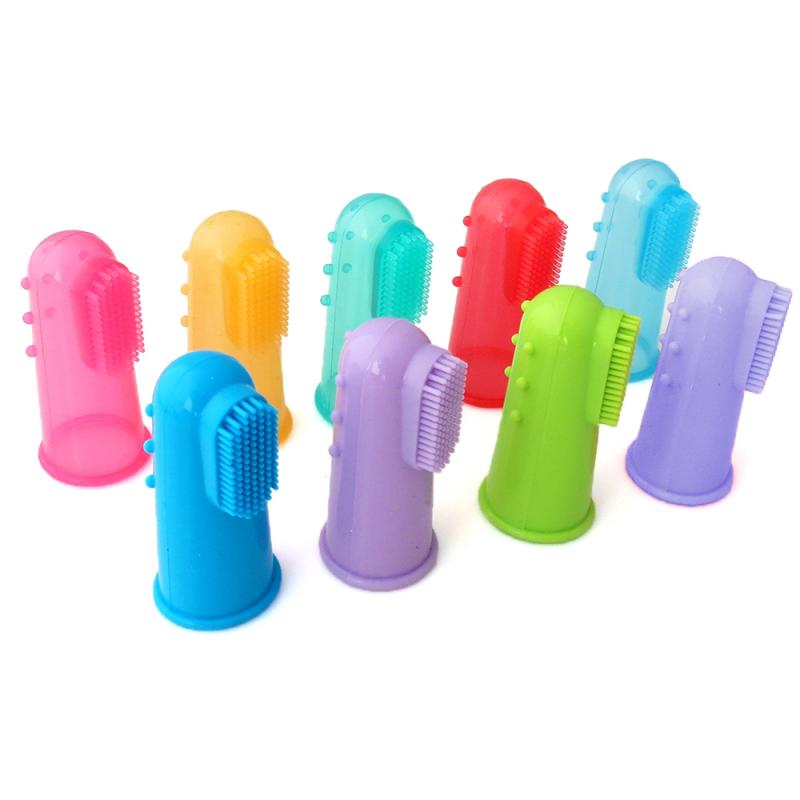 Brosse à Dents en Silicone Naturel pour Doigt pour Animaux de Compagnie