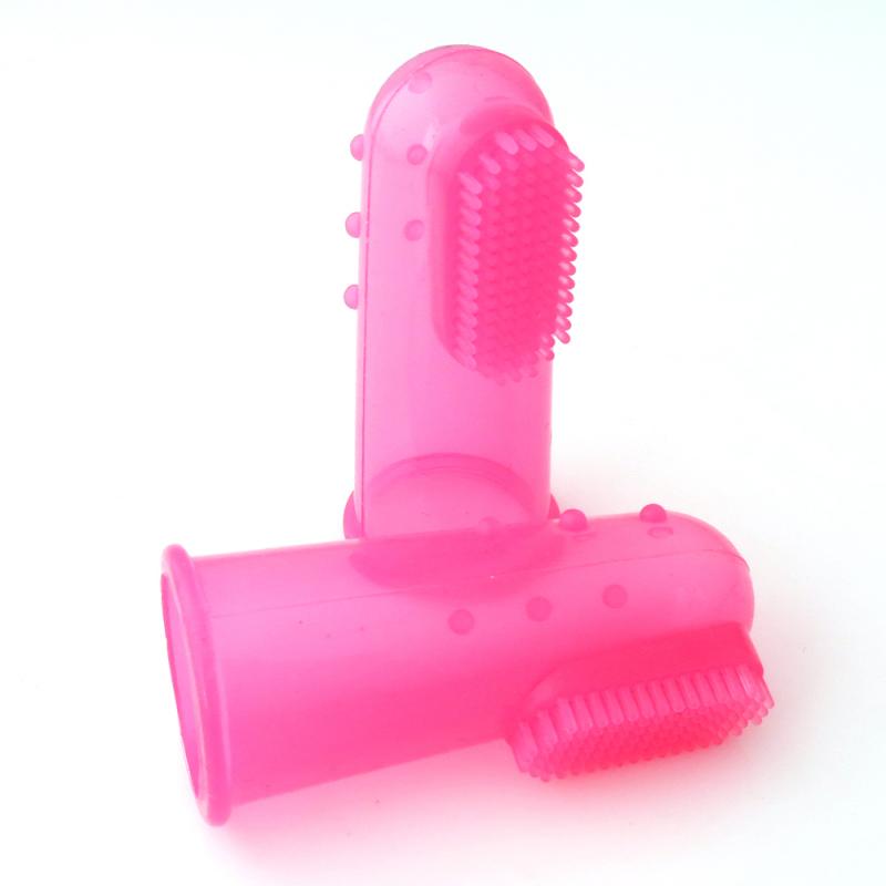 Brosse à Dents en Silicone Naturel pour Doigt pour Animaux de Compagnie